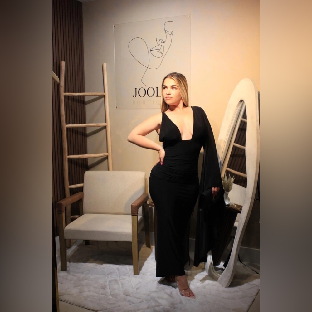 Black Open Back Dress